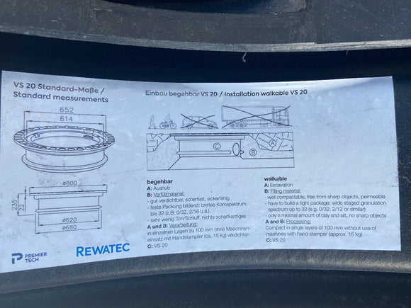 Rehausse PE rotomoulée D550 H20